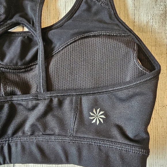 Athleta •Size Small• Black Sports Bra Medium Support Wirefree - Picture 4 of 8